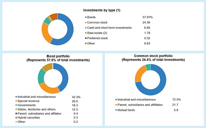 Investments, Property/Casualty Insurers, 2017