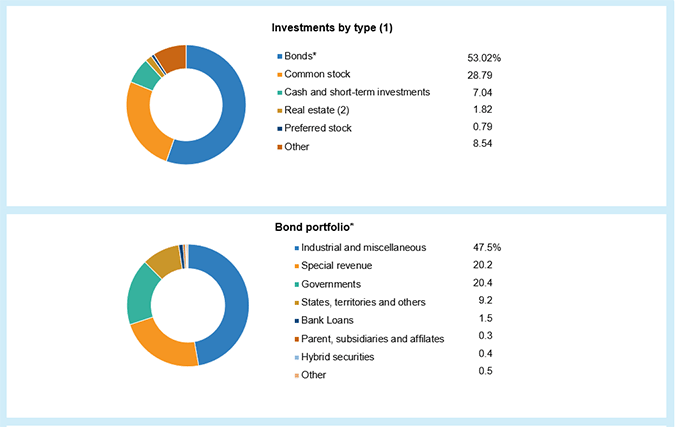 Investments, Property/Casualty Insurers, 2021