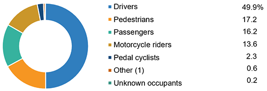 Motor Vehicle Deaths By Activity Of Person Killed, 2018